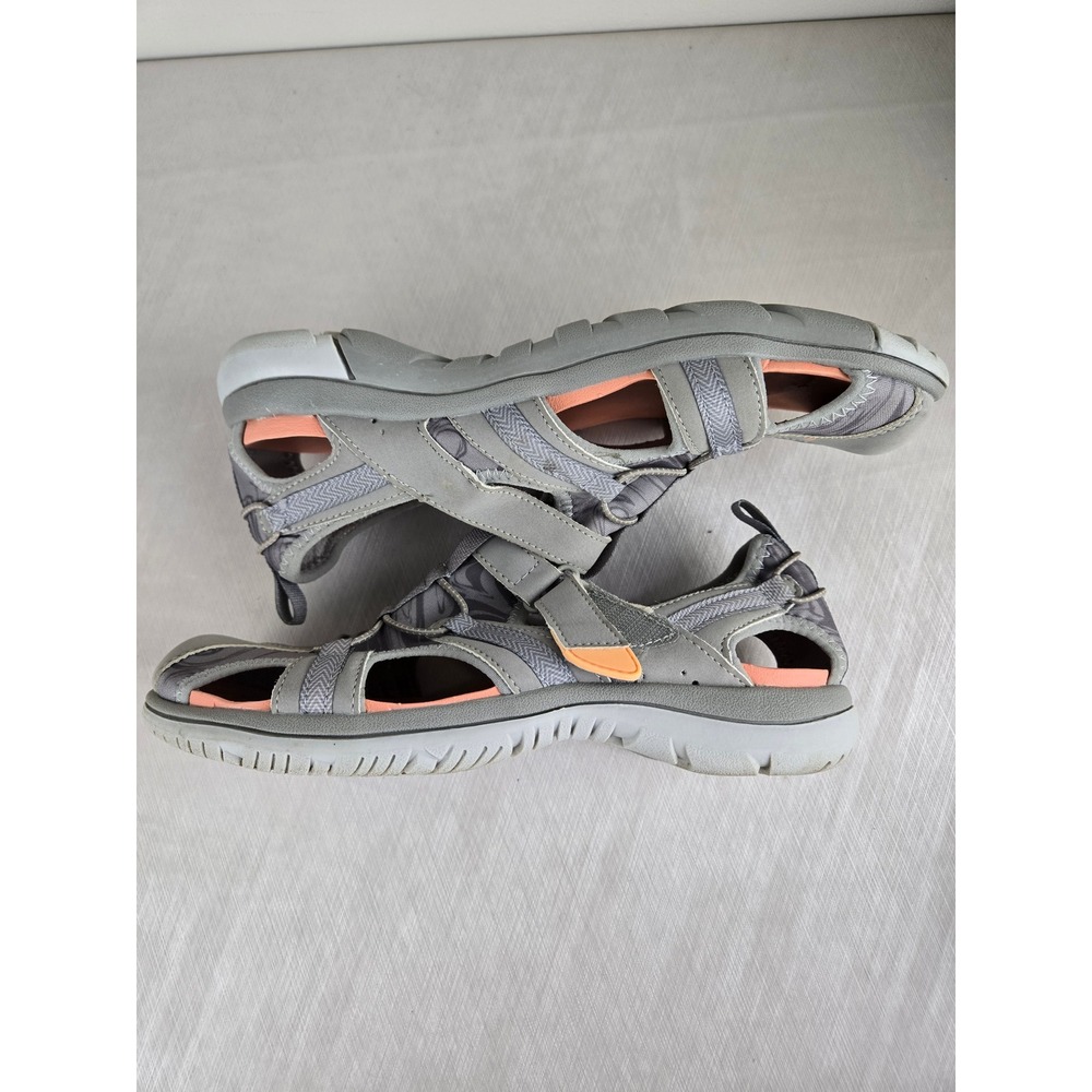 Dr Scholls Adelle Rek Women 7M Gray Peach Sporty Fisherman Sandals Walking Shoes - Picture 7 of 10